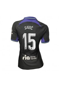 Fotbalové Dres Atletico Madrid Stefan Savic #15 Dámské Venkovní Oblečení 2022-23 Krátký Rukáv